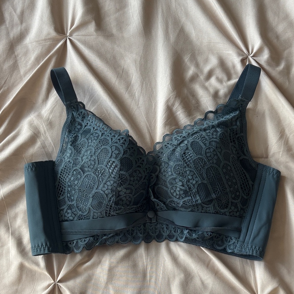 Turquoise Lace Push-Up Bra